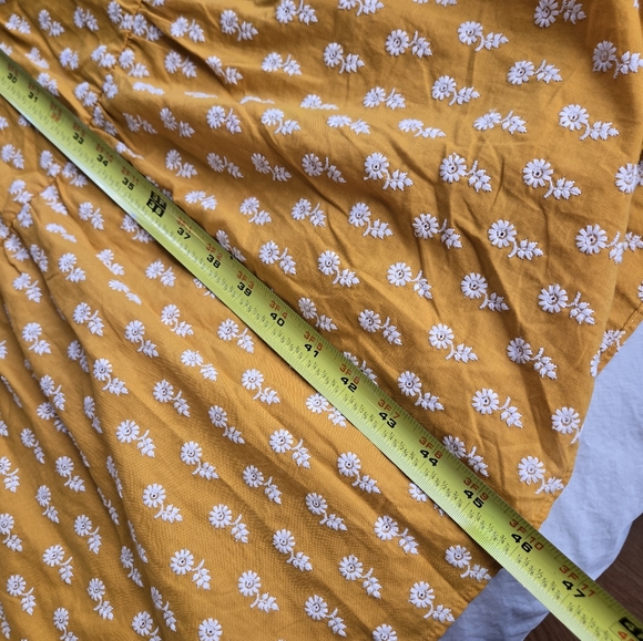 J. Crew Tiered Cotton Voile Dress Floating Sunflowers XS Yellow Cottagecore - Picture 8 of 15